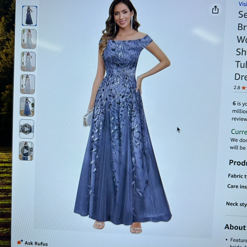 Elegant Blue Evening Gown